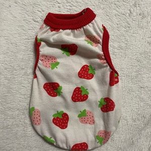 X-Small Strawberry Dog Outfit